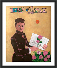 Wall Frame Black - St. Thérèse of Lisieux by M. McGrath