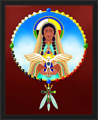 Wall Frame Black - Lakota Rosary by Br. Mickey McGrath, OSFS - Trinity Stores