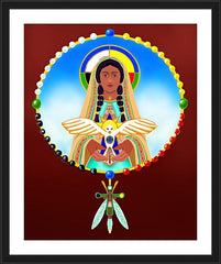Wall Frame Black - Lakota Rosary by M. McGrath