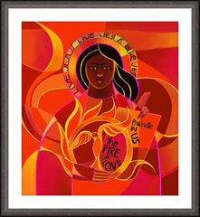 Wall Frame Espresso - Our Lady of Light, Pentecost by M. McGrath
