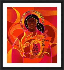 Wall Frame Black - Our Lady of Light, Pentecost by M. McGrath