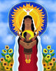 Acrylic Print - Lakota Madonna with Sunflowers by Br. Mickey McGrath, OSFS - Trinity Stores