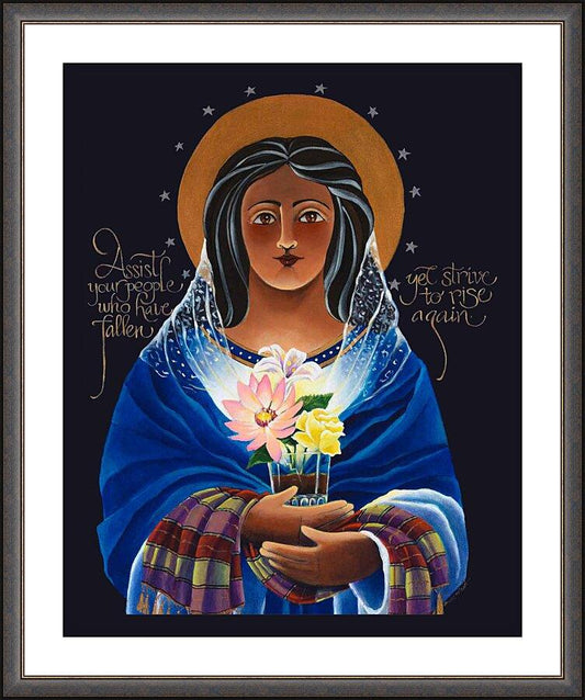 Wall Frame Espresso, Matted - Our Lady of Light: Help of the Addicted by M. McGrath