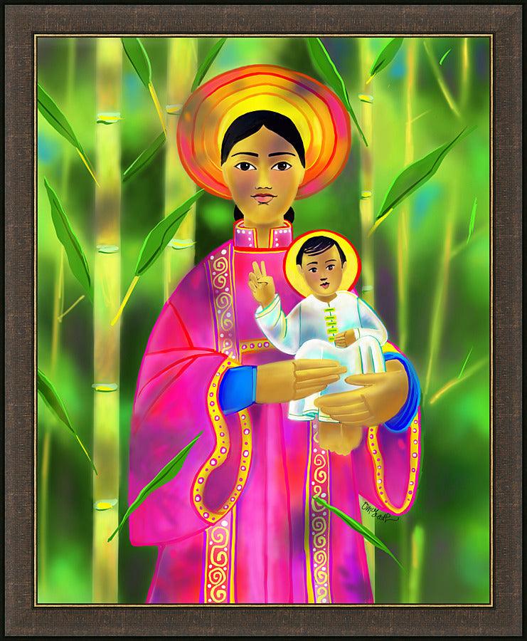 Wall Frame Espresso - Our Lady of La Vang by M. McGrath