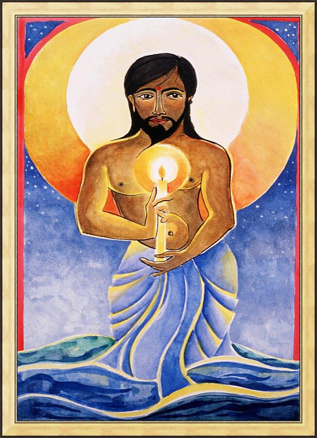 Wall Frame Gold - Jesus: Light of the World by M. McGrath