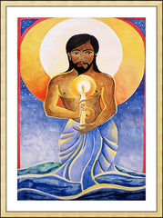 Wall Frame Gold - Jesus: Light of the World by M. McGrath