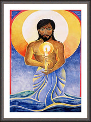 Wall Frame Espresso - Jesus: Light of the World by M. McGrath