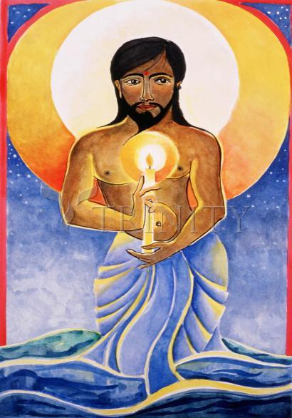 Wall Frame Espresso, Matted - Jesus: Light of the World by M. McGrath