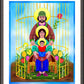 Wall Frame Espresso, Matted - Our Lady Protector of Immigrants by M. McGrath