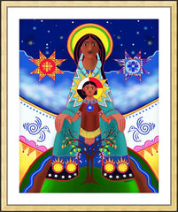Wall Frame Gold - Lakota Tipi Madonna by M. McGrath