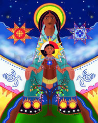 Acrylic Print - Lakota Tipi Madonna by M. McGrath