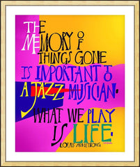 Wall Frame Gold - Louis Armstrong by M. McGrath