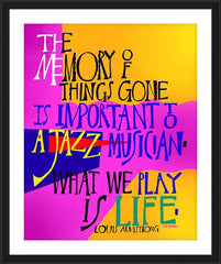 Wall Frame Black - Louis Armstrong by M. McGrath