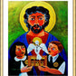 Wall Frame Gold, Matted - St. Luke the Evangelist by Br. Mickey McGrath, OSFS - Trinity Stores