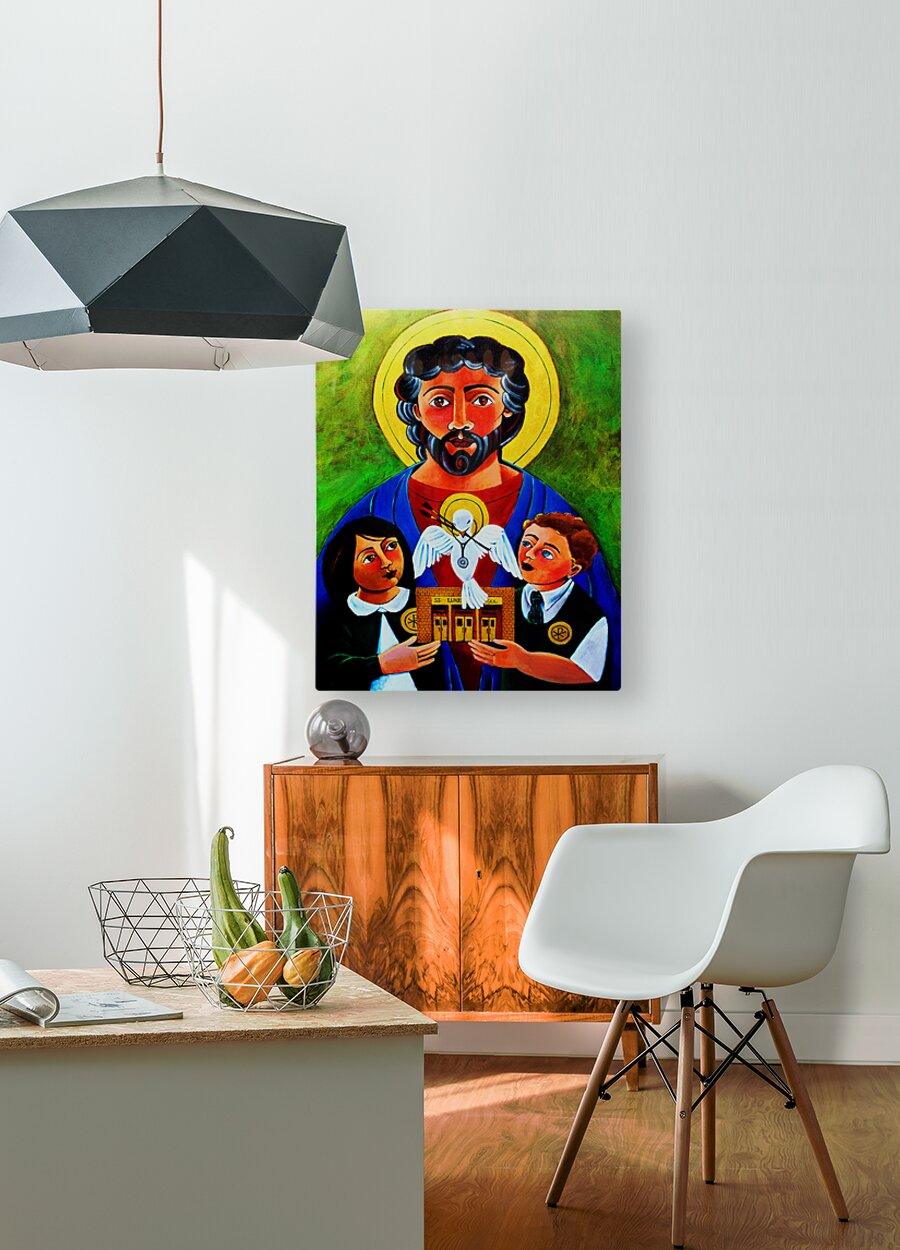 Acrylic Print - St. Luke the Evangelist by Br. Mickey McGrath, OSFS - Trinity Stores
