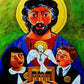 Wall Frame Black, Matted - St. Luke the Evangelist by Br. Mickey McGrath, OSFS - Trinity Stores