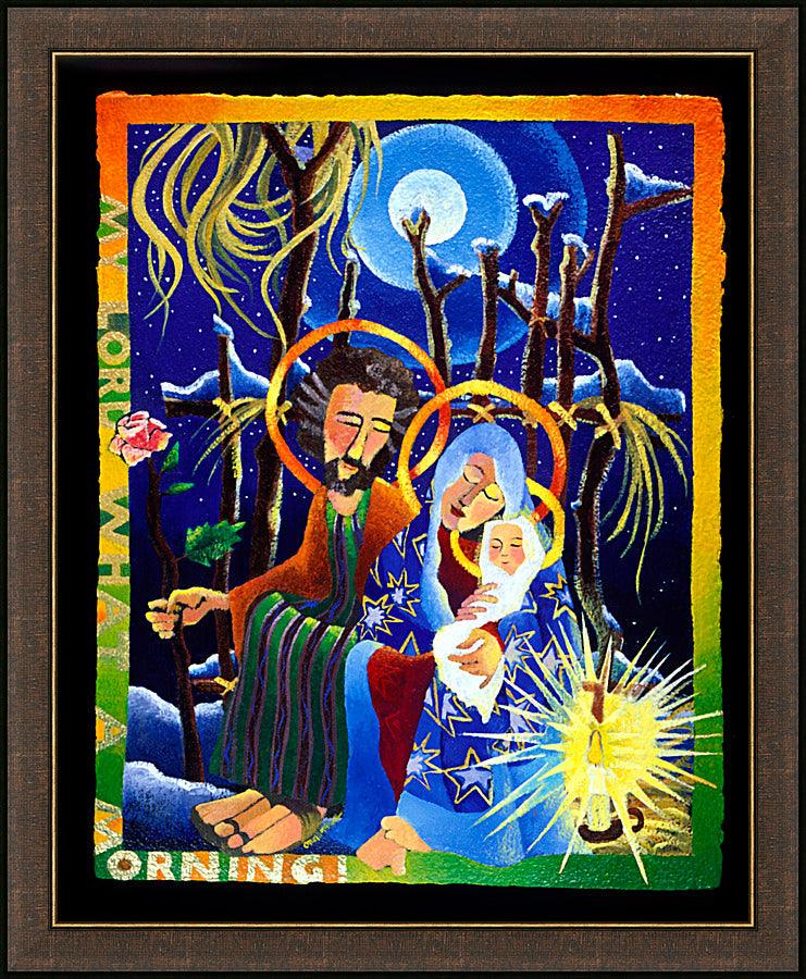Wall Frame Espresso - Light of the World Nativity by Br. Mickey McGrath, OSFS - Trinity Stores