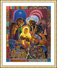 Wall Frame Gold - Light of the World Nativity by M. McGrath