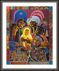 Wall Frame Espresso - Light of the World Nativity by M. McGrath