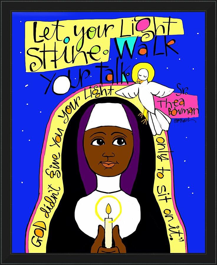 Wall Frame Black - Sr. Thea Bowman: Let Your Light Shine by Br. Mickey McGrath, OSFS - Trinity Stores