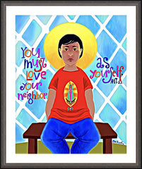 Wall Frame Espresso - Love Your Neighbor as Yourself by M. McGrath