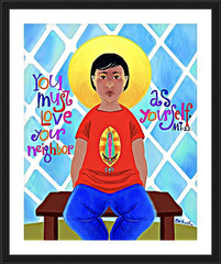 Wall Frame Black - Love Your Neighbor as Yourself by M. McGrath
