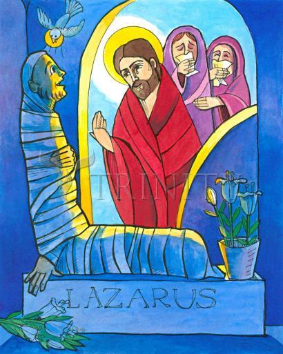 Wall Frame Black, Matted - St. Lazarus by M. McGrath