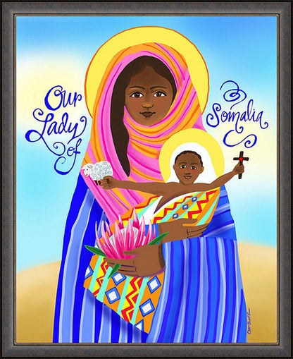 Wall Frame Espresso - Our Lady of Somalia by M. McGrath