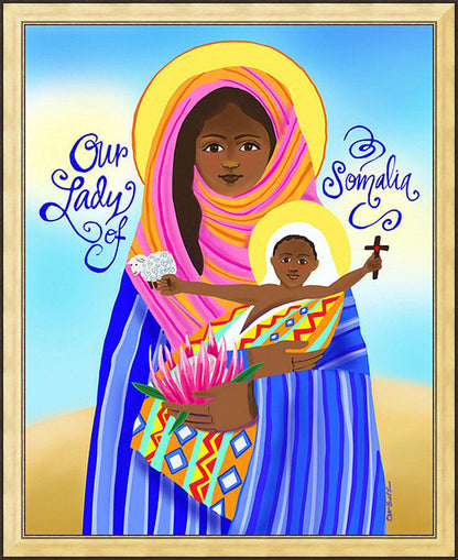 Wall Frame Gold - Our Lady of Somalia by M. McGrath