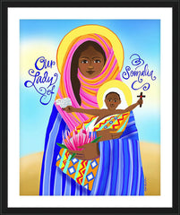 Wall Frame Black - Our Lady of Somalia by M. McGrath