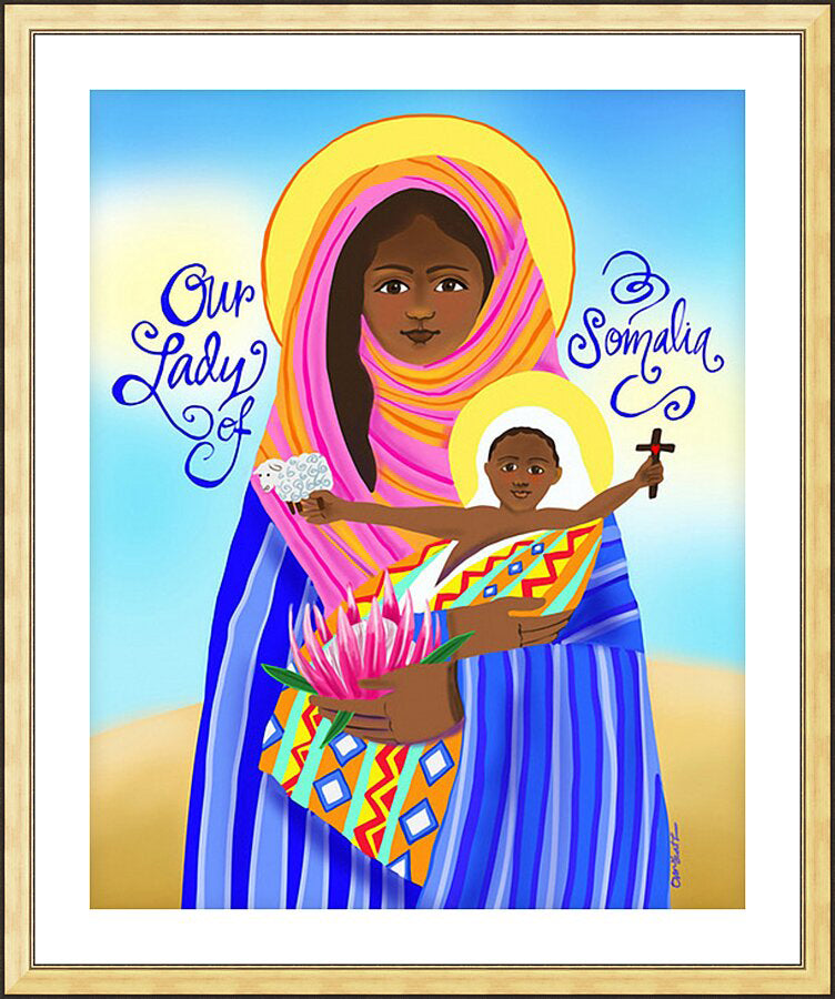 Wall Frame Gold, Matted - Our Lady of Somalia by M. McGrath