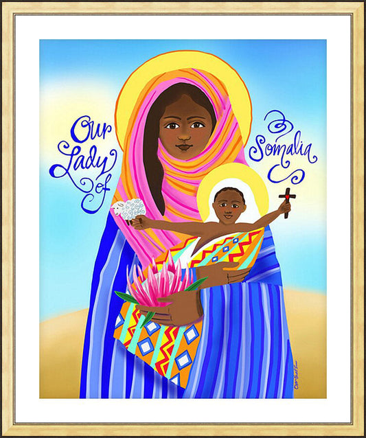 Wall Frame Gold, Matted - Our Lady of Somalia by M. McGrath