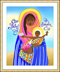 Wall Frame Gold - Our Lady of Somalia by M. McGrath