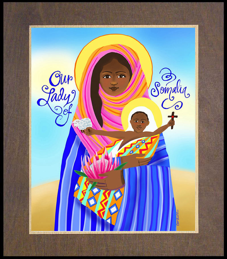 Our Lady of Somalia - Wood Plaque Premium