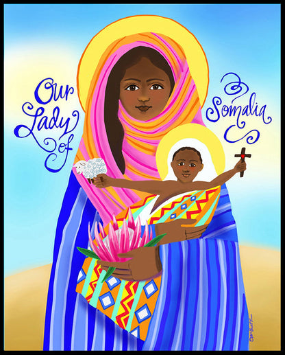 Our Lady of Somalia - Wood Plaque
