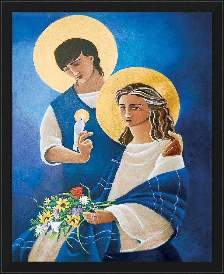 Wall Frame Black - Madonna and Son by Br. Mickey McGrath, OSFS - Trinity Stores