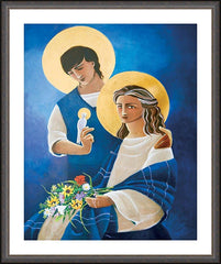 Wall Frame Espresso - Madonna and Son by M. McGrath
