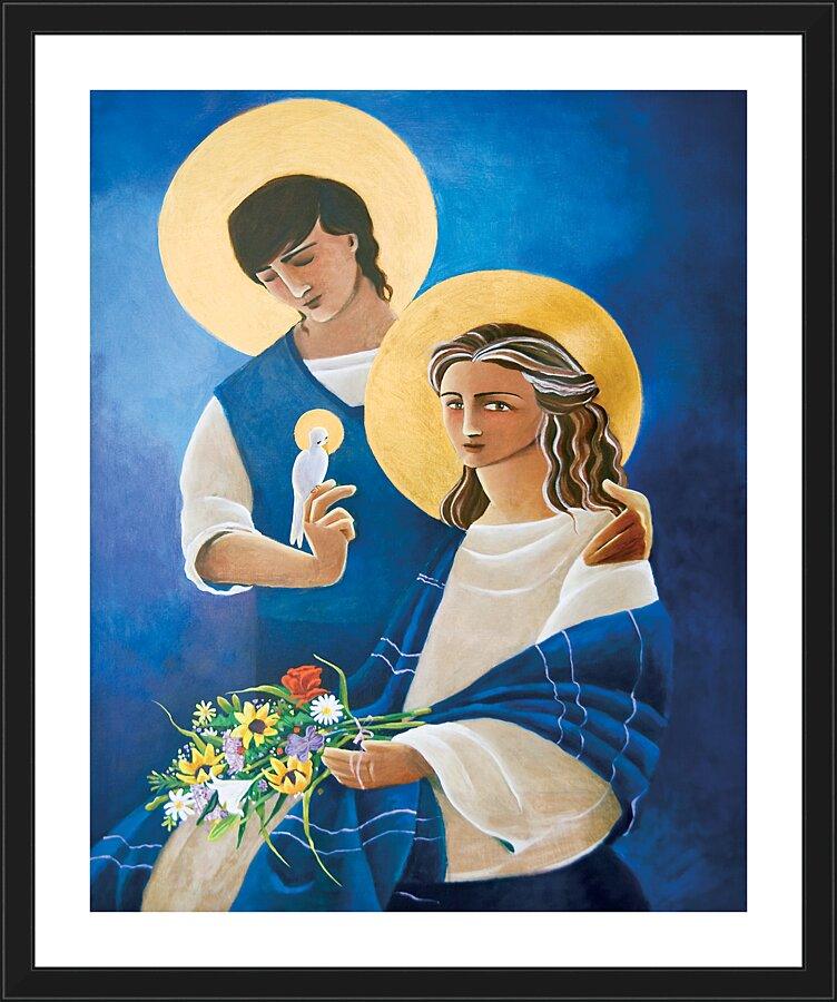 Wall Frame Black, Matted - Madonna and Son by Br. Mickey McGrath, OSFS - Trinity Stores