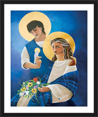 Wall Frame Black - Madonna and Son by M. McGrath