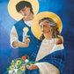 Wall Frame Gold, Matted - Madonna and Son by Br. Mickey McGrath, OSFS - Trinity Stores