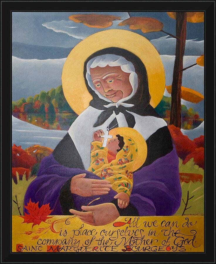 Wall Frame Black - St. Marguerite Bourgeoys by Br. Mickey McGrath, OSFS - Trinity Stores