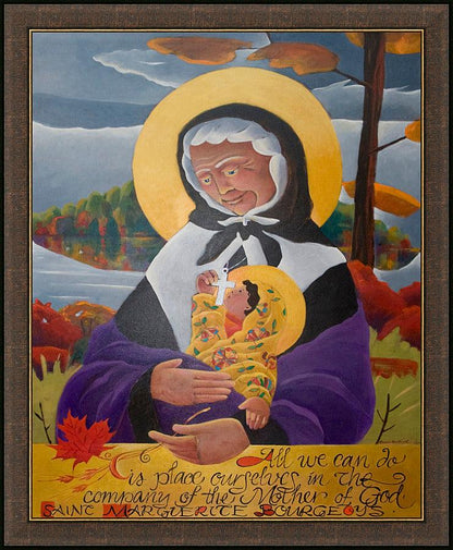 Wall Frame Espresso - St. Marguerite Bourgeoys by M. McGrath