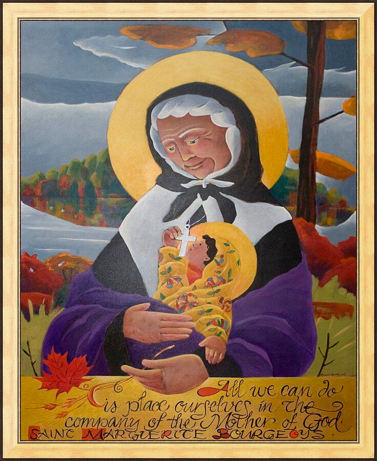 Wall Frame Gold - St. Marguerite Bourgeoys by M. McGrath