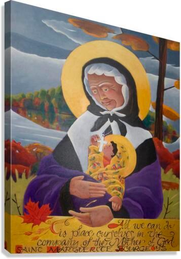 Canvas Print - St. Marguerite Bourgeoys by Br. Mickey McGrath, OSFS - Trinity Stores