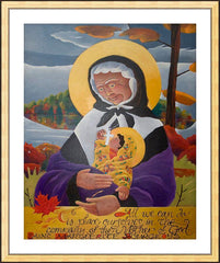Wall Frame Gold - St. Marguerite Bourgeoys by M. McGrath