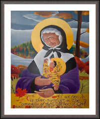Wall Frame Espresso - St. Marguerite Bourgeoys by M. McGrath