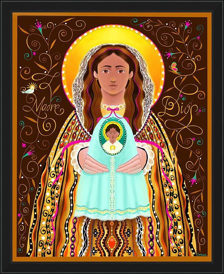 Wall Frame Black - Madre Dios by Br. Mickey McGrath, OSFS - Trinity Stores