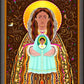 Wall Frame Espresso - Madre Dios by Br. Mickey McGrath, OSFS - Trinity Stores