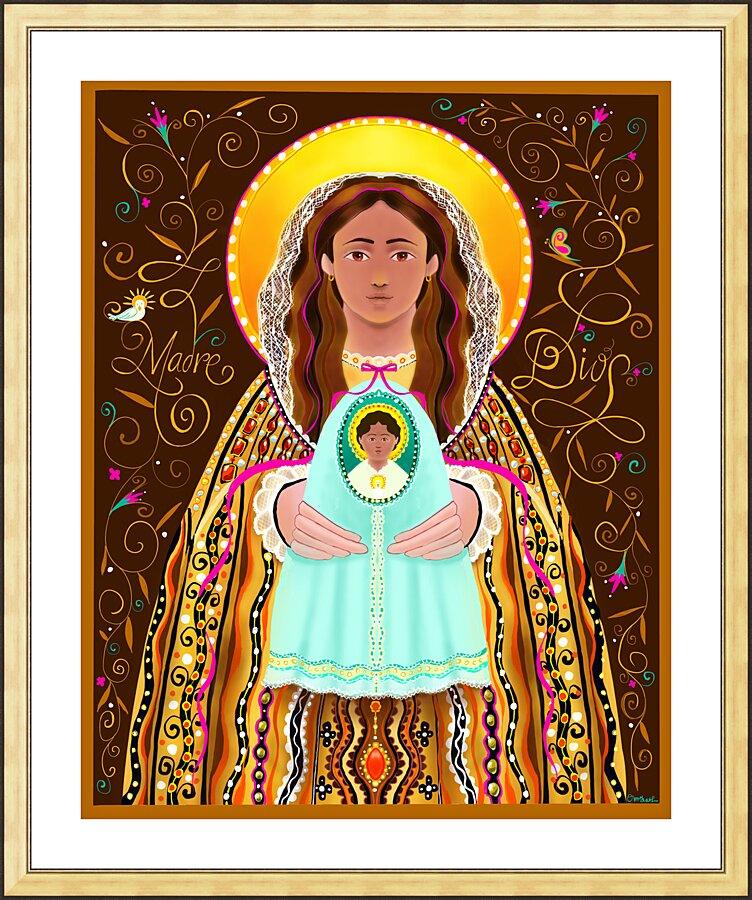 Wall Frame Gold, Matted - Madre Dios by Br. Mickey McGrath, OSFS - Trinity Stores