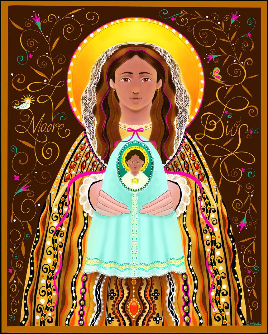 Madre Dios - Wood Plaque by Br. Mickey McGrath, OSFS - Trinity Stores